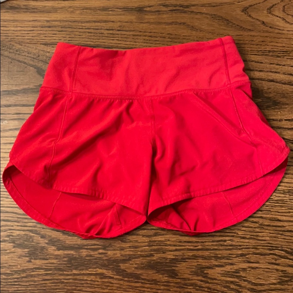Lululemon red shorts 4inch